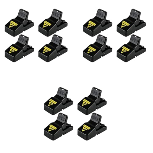 HASTHIP® 12PCS Rat Traps House Garden Patio Reusable Mouse Traps for Mice Rats Chipmunks Squirrels Hamsters Other Rodents Quickly Slam Killer Indoor Outdoor