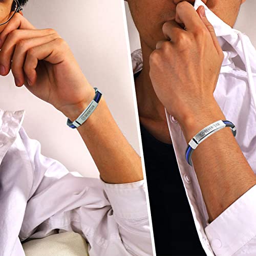 SANNIDHI Kpop SEVENTEEN Bracelet, Silicone SEVENTEEN Fans Gift Merchandise Bracelet for Women Men Girls, Stylish Stainless Steel Charms with Engraved SEVENTEEN Mark