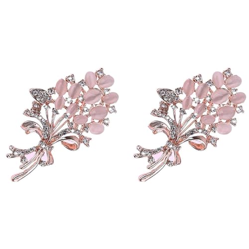 SANNIDHI® Alloy and Diamond Brooch Fashionable for Women Girl 2PCS