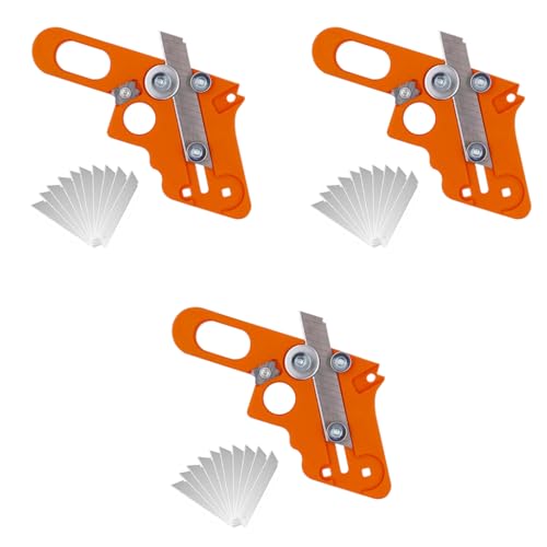 Serplex® Woodworking Edge Trimmer,Edge Cutter Tool with 10Pcs Blades,Adjustable Woodworking Hand Trimming Tool for Wood Banding X 3