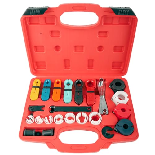 STHIRA® Quick Disconnect Tool Set for AC Line, 22-Piece Air Conditioning Fuel Line Disconnect Kit with Tool Box, HVAC & Auto AC Line Removal Tools