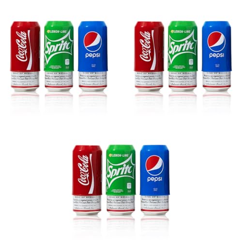 HASTHIP® 9PCS 335ml Beverage Can Sleeves Anti-Slip Zip-top Wraps Creative Elastic Silicone Fit for Beverage