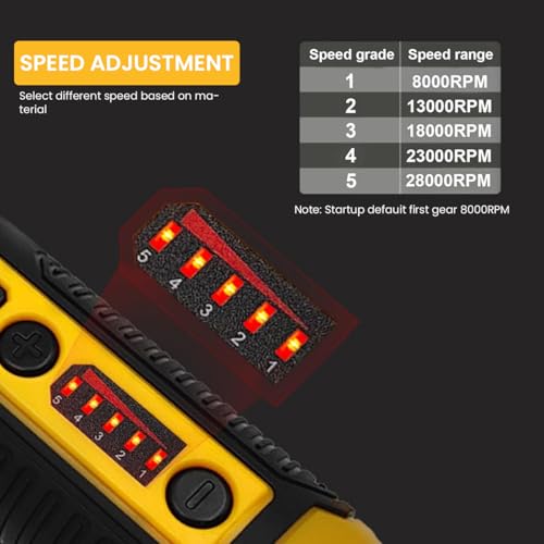 Serplex® Electric Engraving Pen Kit with 174PCS Accessories 7.2V Cordless Drill Machine 5 Variable Speed 8000-28000RPM 1100mAh LED Rechargeable for Wood Stone Metal Jewelry