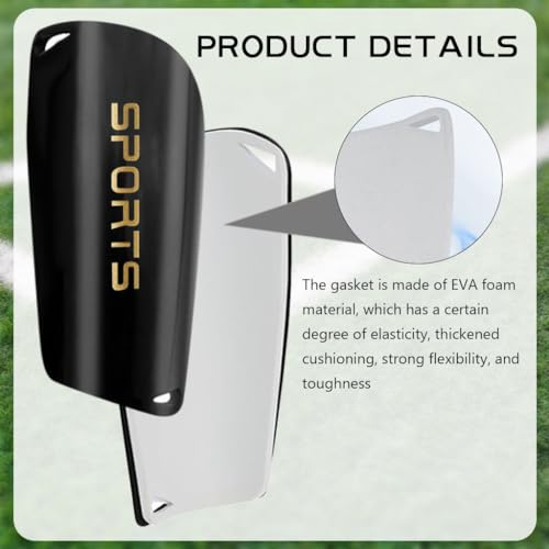 Proberos® Football Sport Shin Guards Set EVA Cushioning & Sleeves for Teens Kids Soccer Rugby Hockey S 2PCS