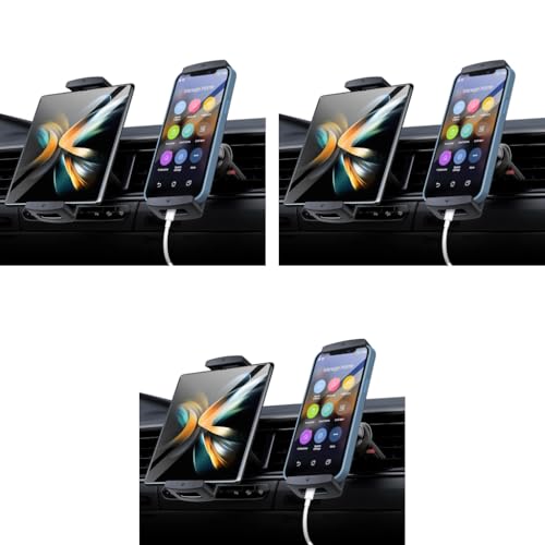 STHIRA® Tablet Holder for Car Phone 360 Rotatable Mount for Ipad Universal Fit for 6-15 Inch Devices Secure Air Vent 3PCS