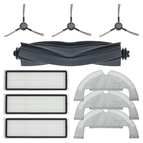 HASTHIP® Compatible with Dreame D10s Plus 10Pcs Accessories for Dreame D10s Plus Vacuum Cleaner, with 1 Main Brush, 3 Side Brushes, 3 Mops, 3 Filters, Replacment Accessories Parts for D10s Plus