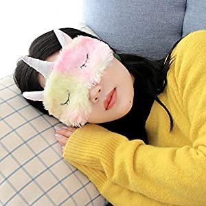 HASTHIP® Unicorn Sleep Night Eye Mask for Sleep Travel Nap Sleeping Mask Shade Cove Plush Eye