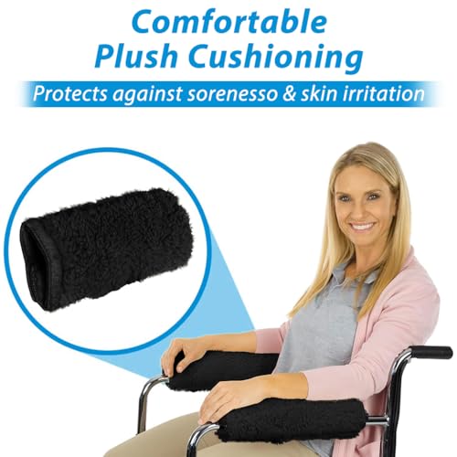 HANNEA® 6PCS Arm Chair Armrest Pads Soft Rest Cover Padding Universal Comfort Support Cushion Accessories for Office Wheelchair Toilet Handle