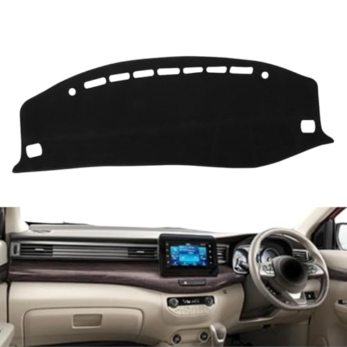 STHIRA® Compatible with Ertiga 2019-2024 Car Dashboard Protector Cover Silicone UV Protection Insulation Pad Anti-Slip Dustproof Scratch-Proof Protective 2PCS