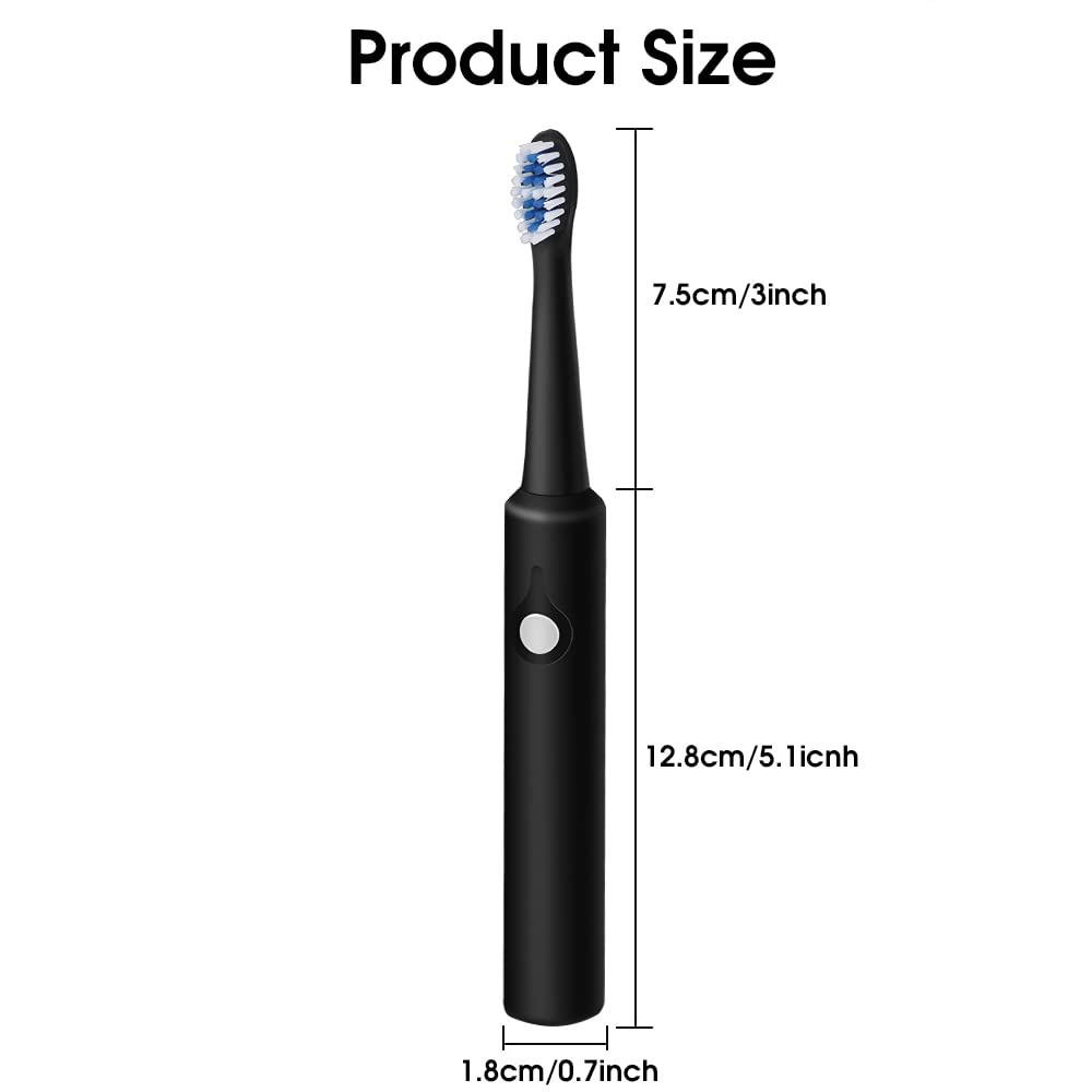 ELEPHANTBOAT Sonic Electric Tooth Brushes for Adult Battery Used for 50 Days Provided 40000 Strokes per Minute, One Electric Battery Toothbrush