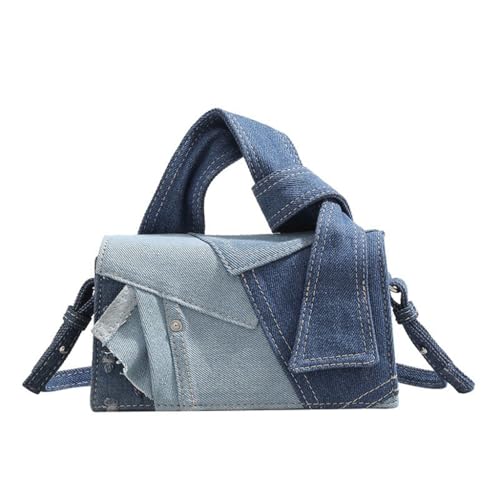 PALAY® Crossbody Bags for Women Patchwork Shoulder Bag Mini Purse Denim Top Handle Clutch Hand Bags for Woman