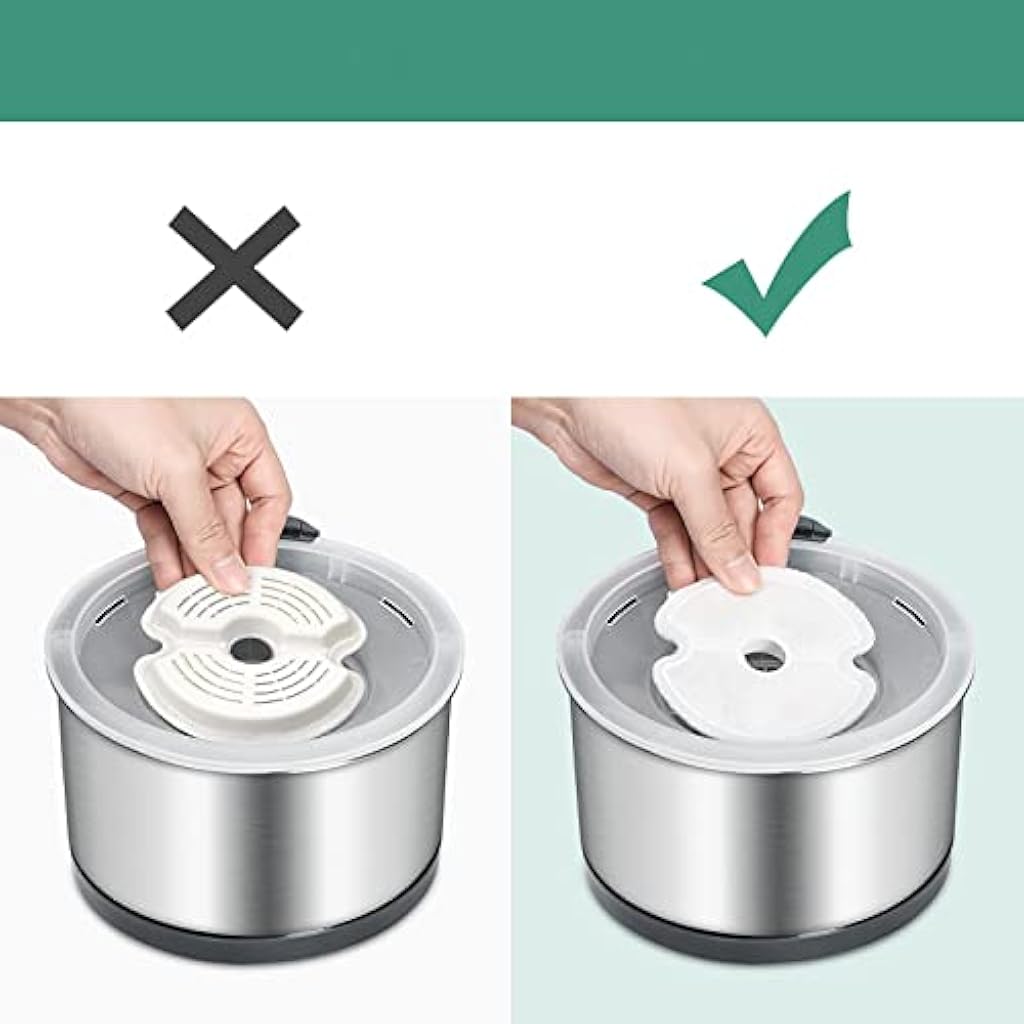 Qpets® 4 Packs Cat Water Fountain Filters for Qpet Brand's Pet Flower Fountains Replacement Filters Round with Activated Carbon and Resin for Automatic Dog Drinking Dispenser Keeping Water Clear