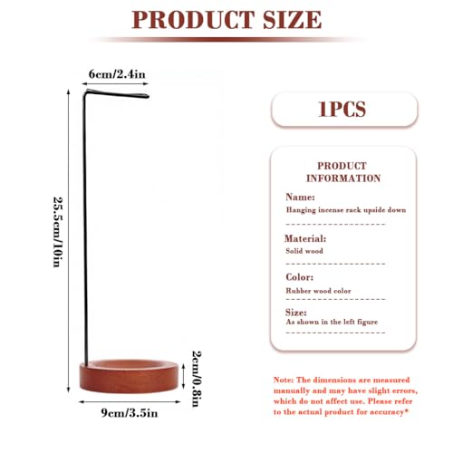 HASTHIP® Agarbatti Stand - Wooden Incense Holders Upside Down Incense Holder Agarbatti Holder Incenses Stick Stand Rosewood Incenses Stick Holders -Brown