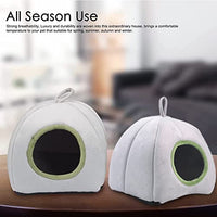 Qpets® Winter Cave House for Small Pets Cute Plush House Plush Bed with Roof for Small Pet Guinea Pig Bed Rabbit Hideout Place Hibernation Plush House for Ferret/Chinchilla/Bunny/Guinea Pig