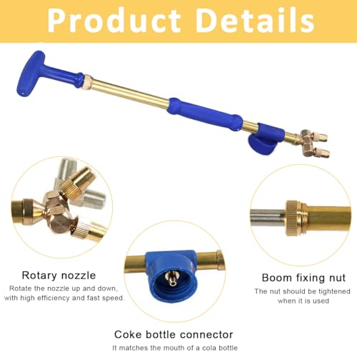 HASTHIP® Manual Garden Sprayer with Adjustable Nozzles Portable Push Pull Pump for Gardening Greenhouse Planting Bush Flower Suit for Most Bottles Without Bottle 2 PCS