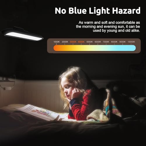 ELEPHANTBOAT® Plastic Led Cabinet Lights with Magnet Eye-Protection Study Light 3 Color Touch Button Control 2000Mah Battery Magnetic Installation for Wardrobe Closet Bedside White 2 PCS