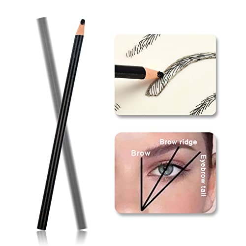 MAYCREATE® Microblading Eyebrow Pen Needle Microblading Eyebrow Pen Kit with Finger Gloves, Black Tattoo Ink for Practicing, Eyebrow Practise Skin Tool for New Beginners