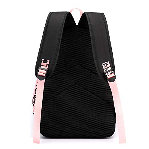 FANCYKU BTS Backpack for School and College featuring Shoulder Laptop Design | Black Bag for Boys and Girls