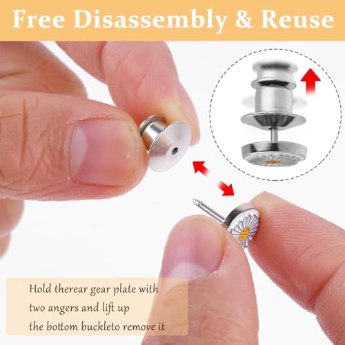 SANNIDHI® 4/8 Pairs Adjustable Waist Buckle for Pants Instant Jeans Button Pins Tightener Detachable Pin for Loose Skirts J 2 Pairs 3PCS