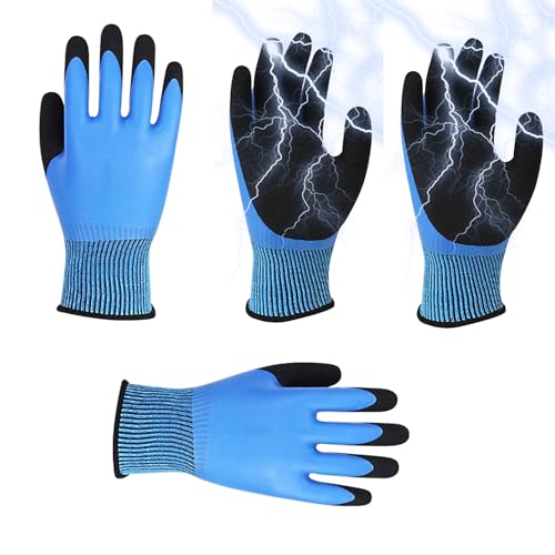 Serplex® 2 Pair Electrical Insulated Gloves for Men & Women, 1000V High Voltage Safety, Flame Retardant, Non-Slip Rubber Grip, Multipurpose Work Gloves for Electricians, DIY, Repairs
