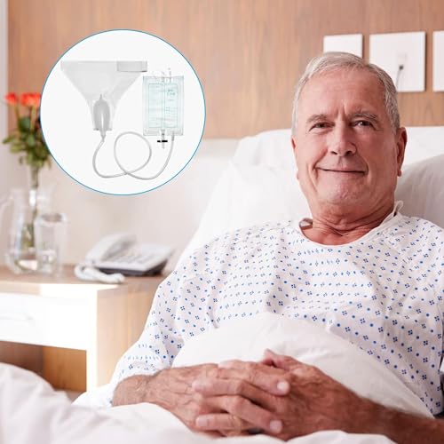 HANNEA® Urinal for Men Urine Collect Bag Reusable Silicone Collector Portable Wearable Male Urinary Drainage System for Adults 3 PCS