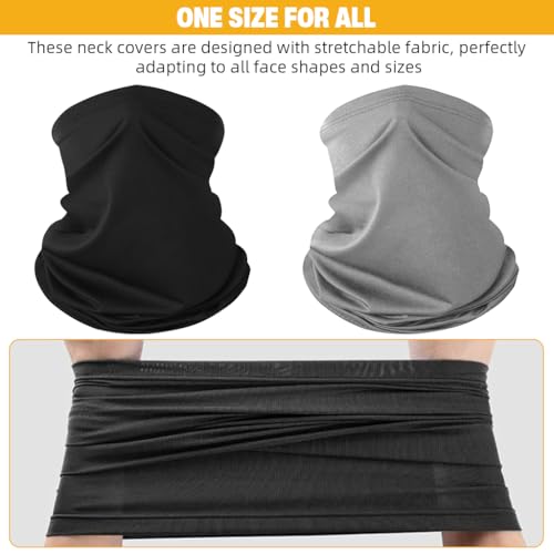 Proberos® 2 Pcs Riding Neck Gaiter Face Mask Windproof UV Protection Face Mask Neck Gaiter Bike Running Outfoot Neck Gaiter Breathable Quick Dry Fashion Sport Neck Gaiters Bandana for Men Women