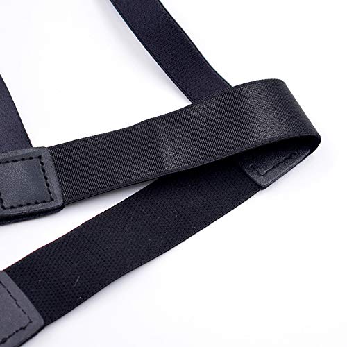 GUSTAVE® Men's Shirt Stays Adjustable Elastic Shirt Garters with Locking Non-Slip Clips