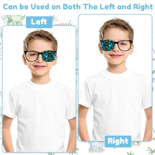 HANNEA® 30PCS Single Lens Cover for Kids Lens Patches for Vision Correction Cartoon Lazy Eye Eyeglasses Slide-in Removable