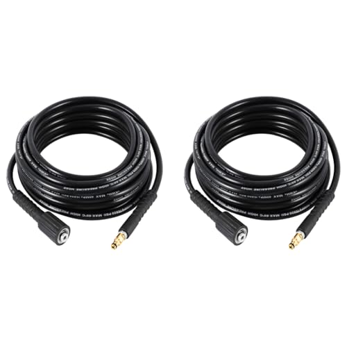 HASTHIP® 6m High Pressure Washer Hose Heavy Duty Car 5800 PSI Pipe for Karcher Cazar Ballorex Jpt Starq Washers 2PCS