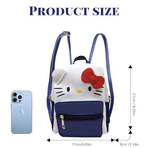 PALAY® Sling Bags for Girls Cartoon Anime PU Cute Bag Handbag for Girls, Stylish Latest Cosplay Shoulder Bag Backpack for Girls with Detachable Shoulder Strap, Birthday Christmas Gift for Girls, Blue