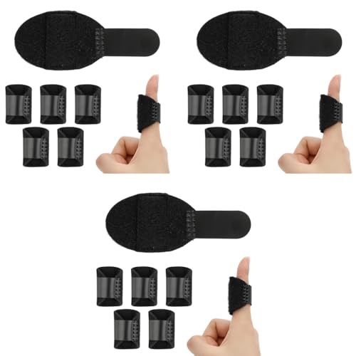 HANNEA® 15PCS Trigger Finger Splints Thumb Brace for Knuckle Immobilization Pain Relief Support Fits Index Middle Ring Pinky Fingers