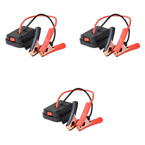 STHIRA® Compact Vehicle Jump Starter Secure 18-21V Power Adapter Converter Reliable Auto Battery Booster Inverter for Trucks RVs Outdoor Trips 3PCS