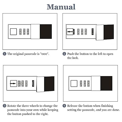 HASTHIP® Diary with Lock 200 Pages A5 PU Leather Journal Password Protected Notebook for Men and Women 22 x 15 cm Grey 2 PCS
