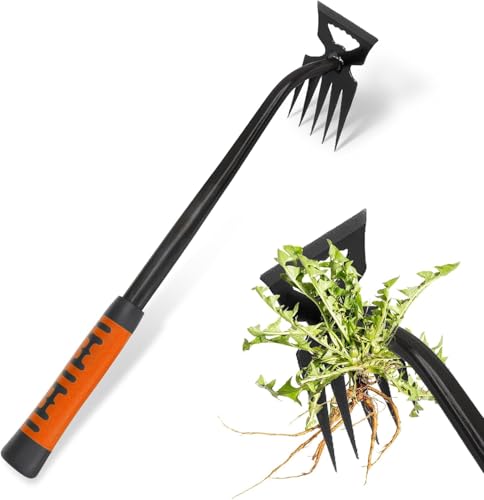 HASTHIP® Weed Puller Tool, New Durable Garden Hand Weed Tool with Rubber Handle, Enhanced Weed Remover Tool
