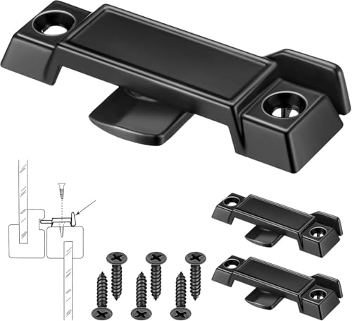 Serplex® 3 Pack Replacement Sash Lock Compatible with Prime-line F 2590 for Vertical & Horizontal Sliding Windows, 2-1/4” Mounting Hole Centers, Broken Sash Locks for Additional Home Security