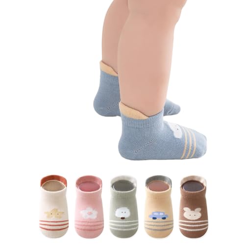 SNOWIE SOFT® Baby Boys Girls Grips Socks Infant Toddlers Kids Non Slip Warm Thick Cotton Ankle Crew Socks