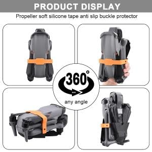 ZORBES Propeller Holder for DJI Air 3S Drone with Snap Button Strap and Soft Silicone | ABS Bottom Protection