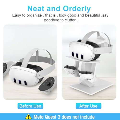 Verilux® Glasses Storage Stand Non-Slip Desktop Holder for VR Headset Controller for Meta Quest 3 Accessories Meta Quest Pro Oculus 2 2PCS
