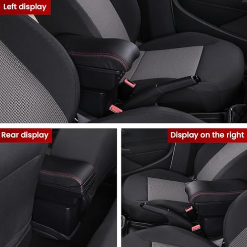 STHIRA® Premium Car Arm Rest for Maruti Suzuki Brezza Front Seats Armrest for Car with Spacious Storage Compartment Durable Arm Rest Cushion for Car Hand Rest for Car Enhances Comfort for Long Drives