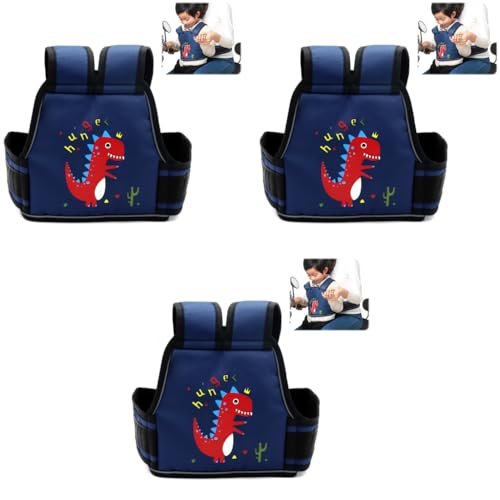 SNOWIE SOFT® Kids Safety Belt for Two Wheeler with Reflective Strips Portable Seat Belt Children Motorcycle Harness Adjustable for Boys Girls 2-12years 3 PCS