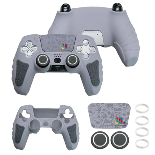 ZORBES Game Controller Silicone Cover for PS5 Game Controller 30th Anniversary Customized Protective Cover for Controller, with 2 Thumb Grip Caps & Touchpad Sticker