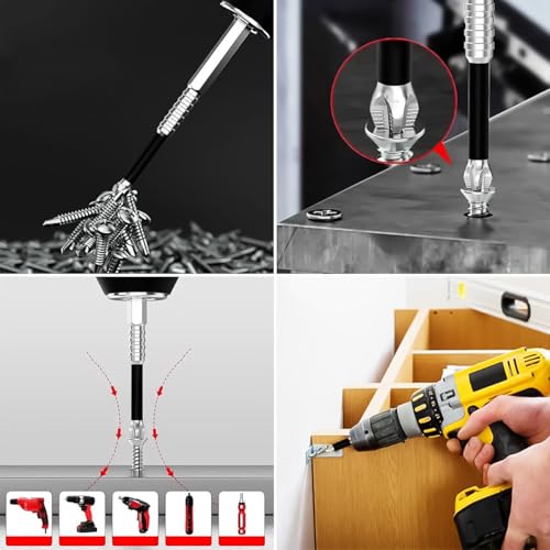 Serplex® 6Pcs Magnetic Screwdriver Bit Set Electric Drill Screwdrivers Bits Heavy Duty Alloy Steel Magnetic PH2 Head Universal 1/4 Hex Shank Screwdriver Bit for Electric Power Tools Power Drill 18 PCS