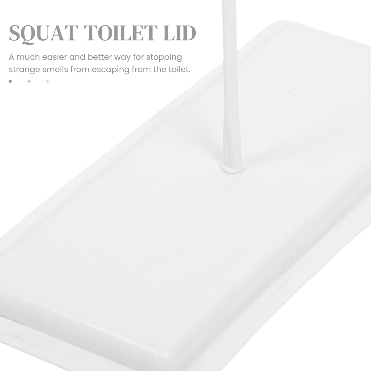 HASTHIP® Squat Toilet Cover Universal Squat Toilet Cover with Long Handle 53x25cm Squat Toilet Cover Durable PP Material Squat Toilet Cover for Hygiene and Sanitation