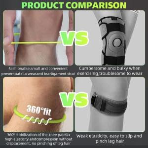 Proberos Patella Knee Band for Sports with Ergonomic Support Ring and Anti Slip Silicone | 2 PCS