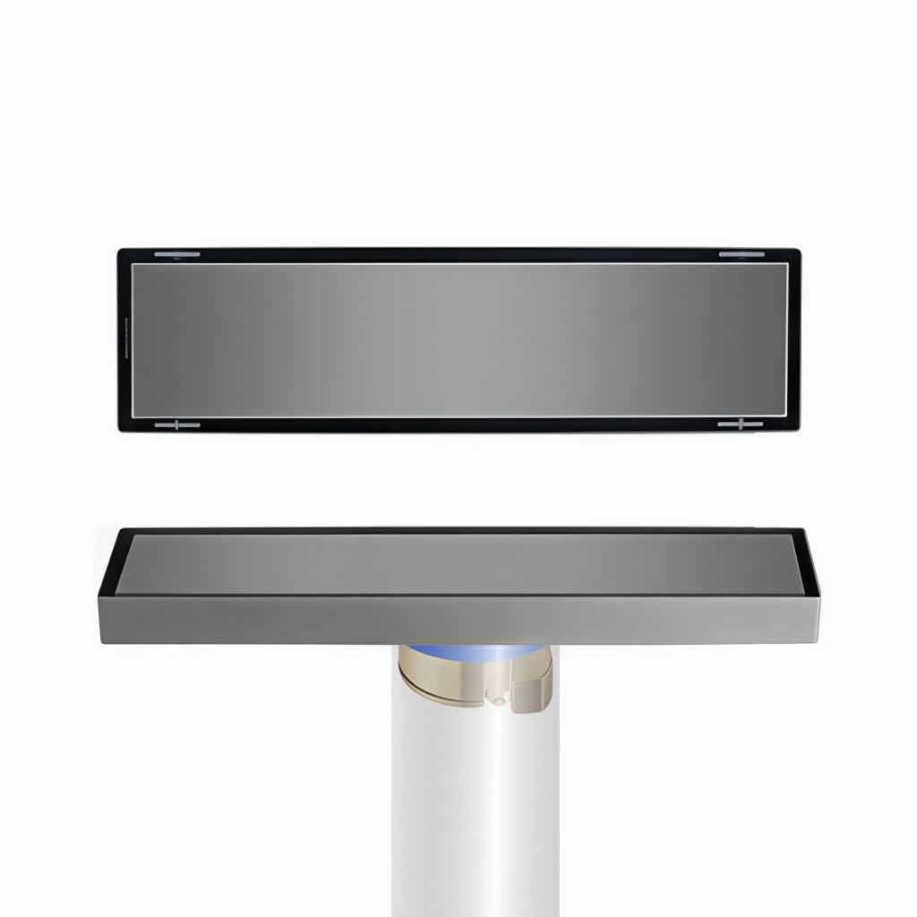 HASTHIP Bathroom Linear Shower Drain 30×8 cm for Modern Showers with Anti Odor System | Stainless Steel Flush Mounted Design