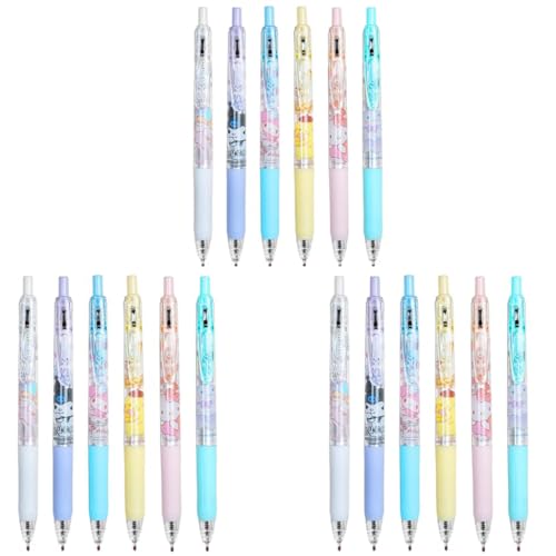 HASTHIP® 18PCS 0.5mm Kawaii Ball Pen Set Cute Sanrio Stationery Black Pens Office School Supplies Birthday Return Gifts for Kids
