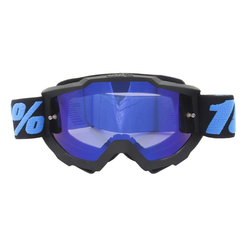 Proberos® Motorcycle Goggle Fashion Windproof Riding Tainted Goggle Anti-Glare Anti-Fog Riding Glasses, Foam Padding Sport Goggle with Adjustable Headband, Blue