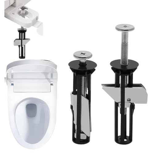 Serplex® Toilet Seat Bolt Kit, Universal Toilet Seat Bolt Screw Kit, Stainless Steel Toilet Seat Screws Replacement Toilet Seat Bolt for Securing The Seat and Hygiene, Pack of 2
