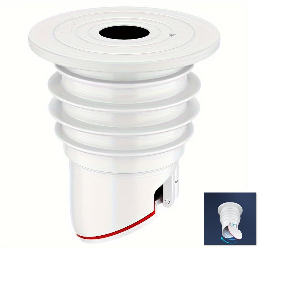 HASTHIP® Special Anti-Odor Reverse Locking Switch for Sewer Pipes and Silicone Sealing Ring-White