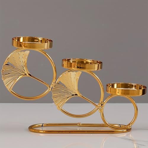 HASTHIP® Elegant European Style Metal Candle Holders for Weddings, Parties, and Home Decor,Diwali Candle Holder-Gold